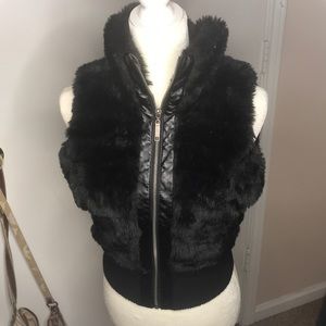 Black Fur Vest